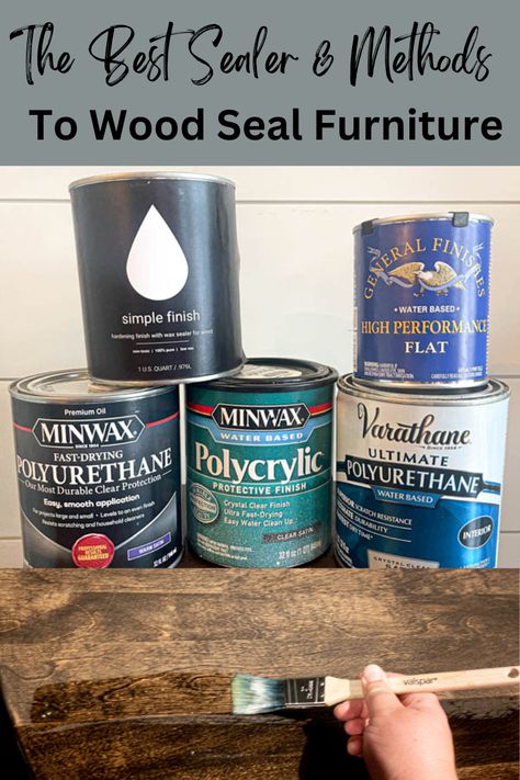 what is the best sealer for sealing wood furniture? come find out Wood Sealer For Furniture, Kitchen Table Sealer, Furniture Sealer, Wine Box Gift, Woodwork Tips, Best Wood Stain, Sealing Wood, Building Hacks, Dining Hutch