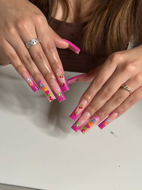 #karolgnails #karolgconcertnails Karol G Nails Design, Karol G Nails, G Nails, Baddie Nails, Inspired Nails, Long Square Acrylic Nails, Uñas Acrilicas, Square Acrylic Nails, Nails Design