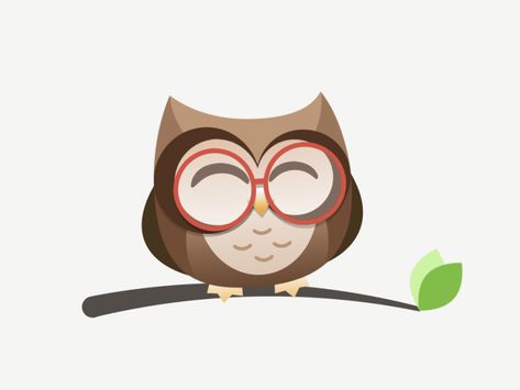 Owl Animation, Owl Gifs, Study For Exams, Falling Gif, Owl Logo, Owl Pictures, Motion Design Animation, Main Idea, Mobile App Design