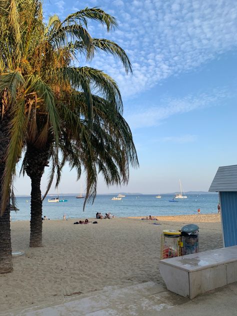 #france #french #mediterranean #sea #palmtrees #sand #summer #aesthetic #view #places South French Aesthetic, French Seaside, French Mediterranean, Mediterranean Aesthetic, Aesthetic View, French Aesthetic, Aesthetic Travel, Mediterranean Sea, South Of France