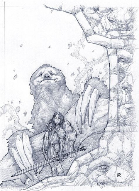 Magic Pose Reference, Magic Pose, Sloth Art, Creature Artwork, Sketch Pencil, Book Illustration Art, Creature Concept Art, Arte Fantasy, Creature Concept