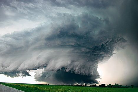 Heaven's Hammer: A monster tornado unleashes its wrath across Alvo, Nebraska, travelling at over 70mph. Photo from, Adventures In Tornado Alley: The Storm Chasers, by Mike Hollingshead and Eric Nguyen (published by Thames & Hudson) via Mail online. Tornado Pictures, Wall Cloud, Storm Chasing, Wild Weather, Pics Art, Tornado, Amazing Nature, Nature Beauty, Beautiful World