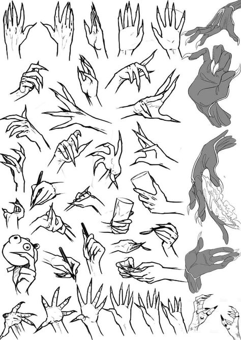 Biting Hand Reference, Claws Pose Reference, Front Facing Hand Reference, Creepy Hand Reference, Angry Hands Reference, Sharp Hands Drawing, Hand Magic Reference, Demon Hands Drawing, Creepy Hand