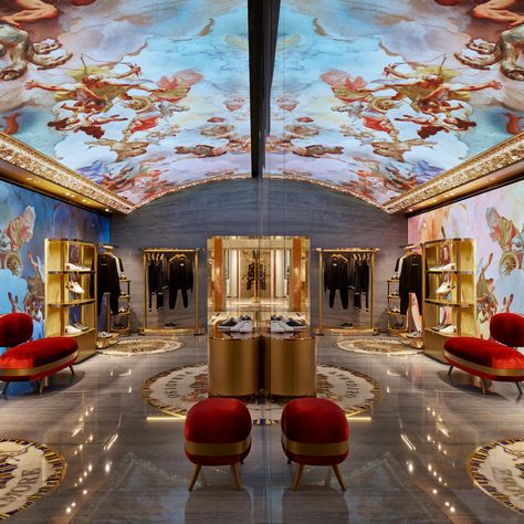 Dezeen's top 10 shop interiors of 2019 Dolce Gabbana Store, Neon Sculpture, Store Interiors, Boutique Interior, Meditation Space, Green Interiors, Store Interior, Shop Interiors, Retail Space