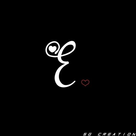 E In Different Fonts, E Letter Tattoo Design, Dp Love, E Letter, Alphabet E, Love You A Lot, Black And White Art Drawing, Shadow Photography, Name Wallpaper