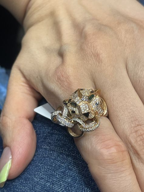 Tiger Ring, Lori Harvey, Cartier Ring, Dream Jewelry, Ring Gold, Cartier, Gold Rings, Ring, Gold