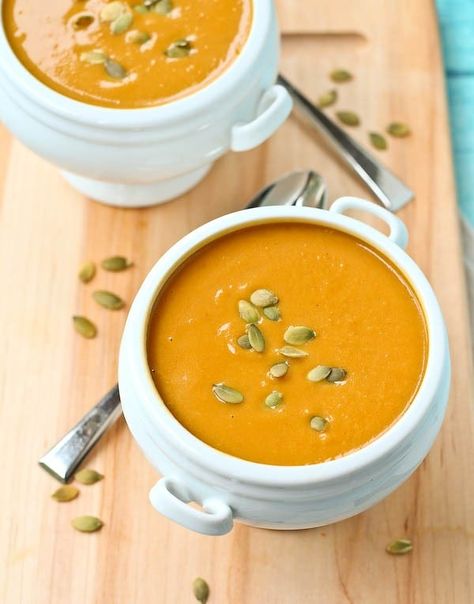 Panera Squash Soup, Autumn Squash Soup Recipe, Autumn Squash Soup, Panera Autumn Squash Soup, Panera Recipes, Autumn Squash, Copycat Panera, Pastas Recipes, Squash Soup Recipe