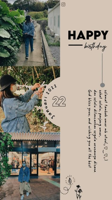 Instagram Birthday Story Layout Instagram, Creative Instagram Post Design Ideas, Creative Instagram Stories Design, Collage Story Instagram, Insta Collage Ideas, Instagram Collage Post, Instagram Story Ideas Birthday, Ig Story Ideas Template, Collage Instagram Post