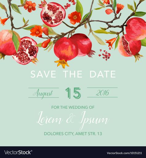 Pomegranate Vector, Papaya Art, Floral Template, Wedding Invitations Uk, Fruit Icons, Vintage Wreath, Flowers Background, Date Invitation, Thanksgiving Traditions