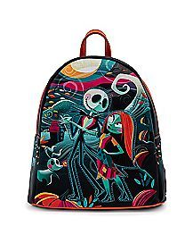 Loungefly - Spencer's Nightmare Before Christmas Backpack, Jack Y Sally, Simply Meant To Be, Disney Nightmare Before Christmas, Mini Mochila, Faux Leather Backpack, Loungefly Bag, Disney Bag, Jack And Sally