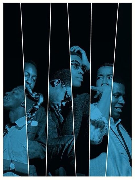 Some Blue Note artists: (l-r) Art Blakey, Hank Mobley, Herbie Hancock x2, Lee Morgan, Wayne Shorter Blue Note Jazz, Francis Wolff, Jazz Style, Jazz Poster, Jazz Art, Jazz Artists, Blue Poster, Jazz Musicians, Album Cover Design