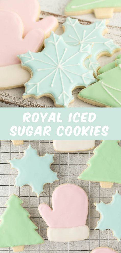 Sugar Cookies with Royal Icing Best Sugar Cookies For Royal Icing, January Sugar Cookies Decorated, Best Royal Icing For Sugar Cookies, How To Decorate Christmas Cookies With Royal Icing, Good Tasting Royal Icing Recipe, Best Sugar Cookie Recipe For Royal Icing, Diy Royal Icing Cookies, Royal Cookie Icing Recipe, Royal Icing Cookie Recipe