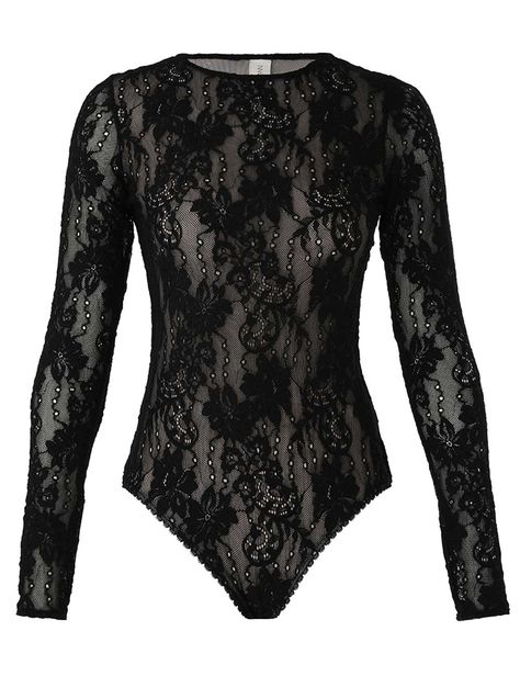 The Lace Bodysuit in Black from our Spring 2024 Collection, Natura. A lace bodysuit featuring a crew neck and long sleeves. Luxury Winter Women's Bodysuit, Luxury Women's Bodysuit With Sheer Sleeves, Luxury Chic Spring Bodysuit, Luxury Elegant Formal Bodysuit, Elegant Luxury Bodysuit, Elegant Luxury Mesh Bodysuit, Luxury Elegant Bodysuit With Sheer Sleeves, Luxury Sheer Bodysuit For Summer, Luxury Embellished Evening Bodysuit