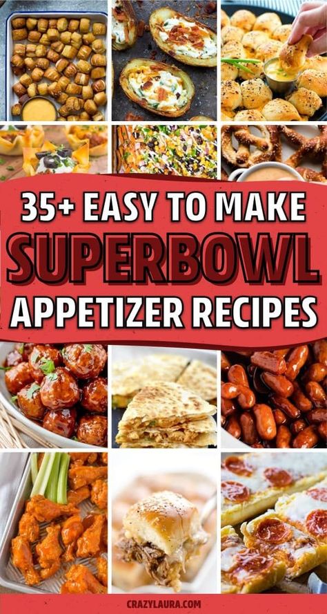 Need a few quick and easy SUPER BOWL recipe ideas to make for the big game day? These appetizer and small bite recipes will help you get started! Easy Super Bowl Appetizers, Supper Bowl, Super Bowl Appetizers, Best Superbowl Food, Easy Super Bowl, Game Day Party, Bowl Party Food, Superbowl Appetizers, Game Day Appetizers