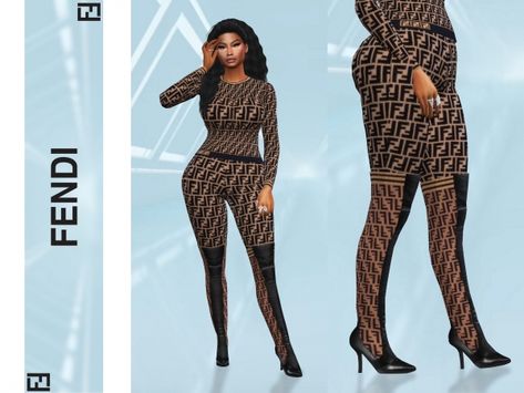 | NICKI MINAJ | FENDI Fendi Cc Sims 4, Sims 4 Cc Fendi Clothes, Sims 4 Fendi Cc, Sims 4 Nicki Minaj Cc, Fendi Dress Outfit, Nicki Minaj Fendi, Fendi Clothes, Clothes Cc, Cc Folder