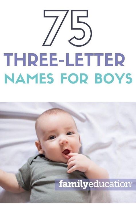 Looking for a short but sweet name for your baby boy? We have the ultimate list of three letter boy names, many which are trending in 2020. #babyboy #boynames #familyeducation Three Letter Names, 3 Letter Names, Boy Puppy Names, Classic Boy Names, Short Boy Names, Royal Names, Unique Boy Names, Letter Names, Biblical Names