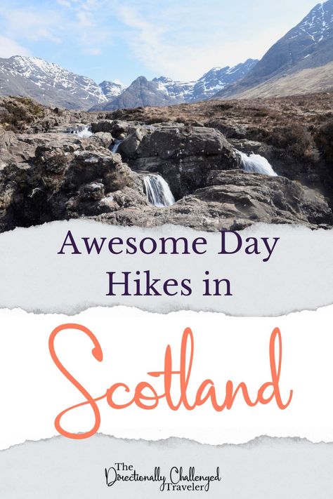 13 of the best day hikes in Scotland so you can discover the beauty of this incredible county! Hikes In Scotland, Beach Trip Outfits, Scotland Hiking, Scotland Travel Guide, Scotland Vacation, European Road Trip, Travel Through Europe, Fairy Pools, Europe Photography