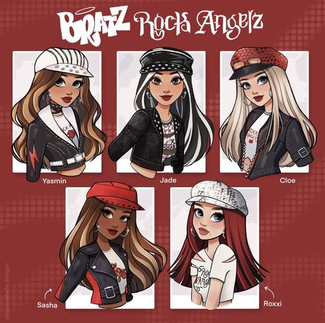 Bratz Rock Angelz, Bratz Characters, The Bratz, Brat Doll, Bratz Girls, Bff Drawings, Cartoon Girls, Artist Illustration