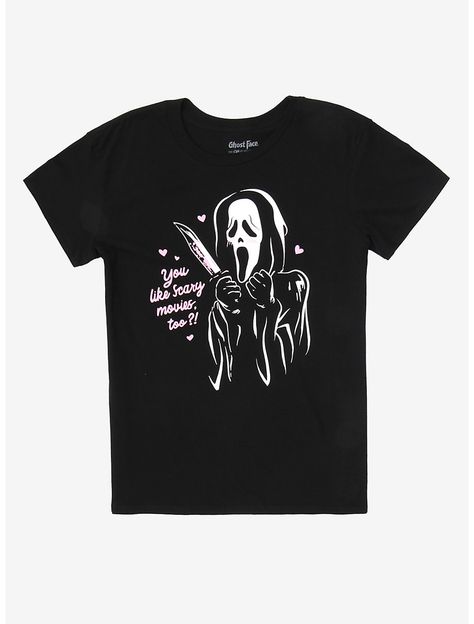 Ghostface You Like Scary Movies Too? Boyfriend Fit Girls T-Shirt Ghost Face Tshirt, Ghost Face Shirt, Ghostface Shirt, Grunge Designs, Grunge Shirts, Horror Tshirt, Scary Movie Shirts, Grunge Tshirt, Grunge Shirt