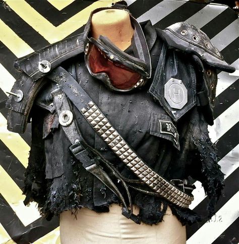 Joe Gonzalez Post Apocalyptic Jacket, Joe Gonzalez, Red Goggles, Post Apocalyptic Clothing, Apocalypse Fashion, Dystopia Rising, Post Apocalyptic Costume, Apocalyptic Clothing, Dystopian Fashion