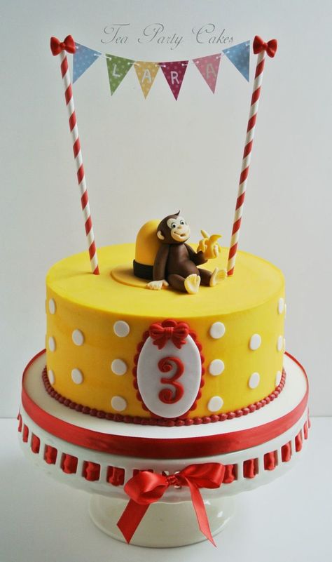 Curious George on Cake Central Curious George Cake, Curious George Cakes, Curious George Birthday Party, Curious George Party, Tea Party Cake, Curious George Birthday, Monkey Cake, Monkey Birthday, Birthday Decorations Kids