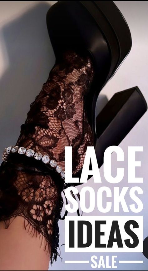 Shop lace socks for heels Shoes Womens Lace Socks Outfit, Socks Outfit, Sock Outfits, Lace Socks, Shoes Womens, Trendy Shoes, Heels Shoes, Chanel Shoes, Shoes Heels