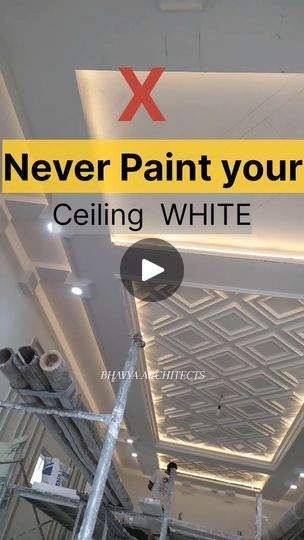 1.1K views · 1.7K reactions | Choosing the right false ceiling color can transform your space! 🌟 Light tones for an airy feel. Harmonize your space with perfect hues that enhance ambiance and style. 🏡  . . . . . .  #InteriorDesign #FalseCeiling #HomeDecor #architecturaldesign #instagood #trend #trendingreels #instadaily #hapur #archimemes #designinspiration #architectsofig #decorinspo  . . . . [Architect near me, Architecture, home decor, 3d elevation design, interior design, trending, viral reels, instagram, pinterest, vastu, kitchen, design, bedroom design, home design, modern homes, minimalistic, hapur, ghaziabad, noida , Delhi , false ceiling, white color paint] | BHAVYA ARCHITECTS | Arjun · Jane Jana (Give It All Away) False Ceiling Colours Paint, Trending Ceiling Designs, False Ceiling Paint Color Ideas, Trending False Ceiling Design, False Ceiling Painting Ideas, False Ceiling For Kitchen, False Ceiling Colour Ideas, Ceiling Colour Ideas, False Ceiling Colour