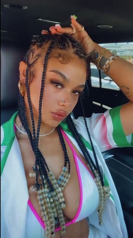 India Love Curly Hair, Light Up Dresses, Different Braids, India Love, How To Curl Short Hair, Dyed Hair Inspiration, Cute Box Braids Hairstyles, Girls Braids, Sleek Ponytail