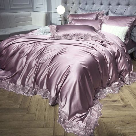 Royal Bedding, Silver Bedding, Lace Bedding Set, Sheet Bedding, Bed King Size, King Size Bed Sheets, Cheap Bedding Sets, Lace Bedding, Silk Bedding Set