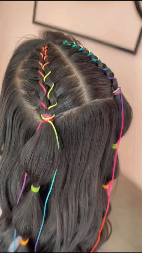 Hair Styles For Girls, Trendy Braids, Fashionable Hairstyles, Cool Hairstyles For Girls, Girl Hair Dos, Rave Hair, Easy Hairstyles For Thick Hair, Going Out Hairstyles, Black Kids Hairstyles