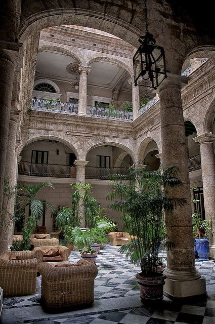 DSC_2056 | Havana, Cuba | Desmond Gribben | Flickr Havana Architecture, Havana House, Cuban Architecture, Spanish Colonial Architecture, Moroccan Houses, Hotel Design Architecture, Indoor Courtyard, Hacienda Style Homes, Mexico House