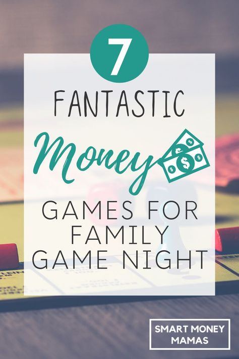 The best money games for family game night that can help teach your children financial literacy skills, too. Using a game as a tool for money lessons makes it more fun for your kids! We've rounded up game ideas by age in this latest blog post. Board Game Fun, Family Fun Ideas, Teaching Kids about Money #games #moneylessons #moneytips #gamenight #familyactivity #familyfun Ideas For Family Game Night, Games For Family Game Night, Money Activities, Money Smart, Money Lessons, Games For Family, Literacy Games, How To Teach Kids, Money Games