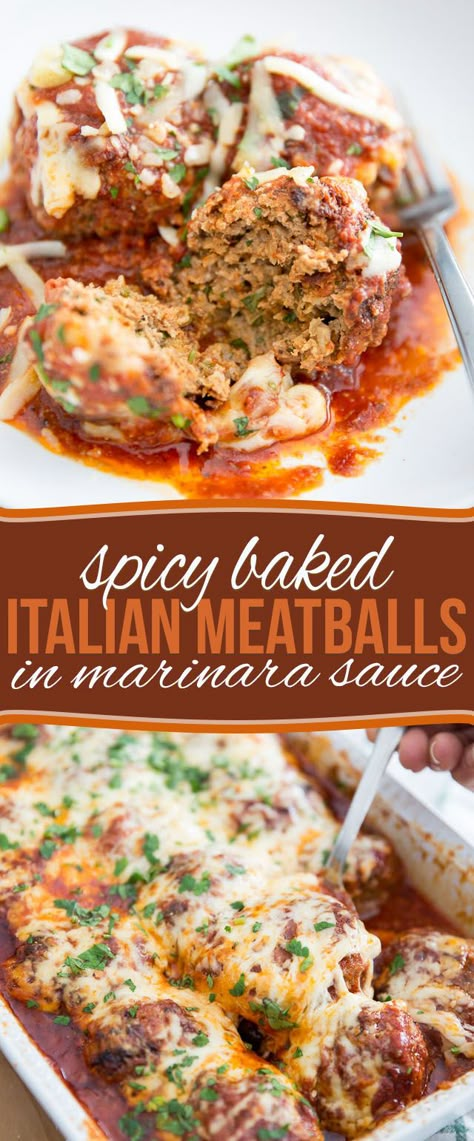 Spicy Italian Meatballs, Spicy Meatballs Recipe, Baked Italian Meatballs, Deer Recipes, Italian Meatballs Recipe, Spicy Meatballs, Italian Chicken Recipes, Top Chicken Recipes, Italian Meatballs