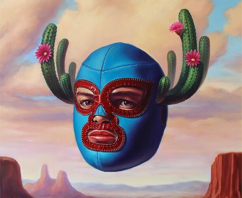 Surreal Paintings by Paul Neberra | Daily design inspiration for creatives | Inspiration Grid Images Pop Art, Funky Pop, Illustration Photo, Cactus Art, Surrealism Painting, Pop Surrealism, Mexican Art, Weird Art, Mexican Folk Art