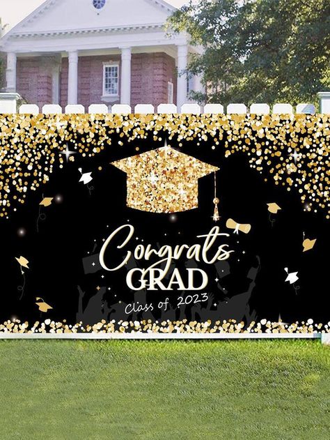 Graduation Photobooth Idea, Photobooth Ideas Graduation, Backdrop For Graduation Party, Movie Night Theme, Photobooth Backdrop, 5th Grade Graduation, Parking Spot Painting, Spot Painting, Graduation Photo Booth