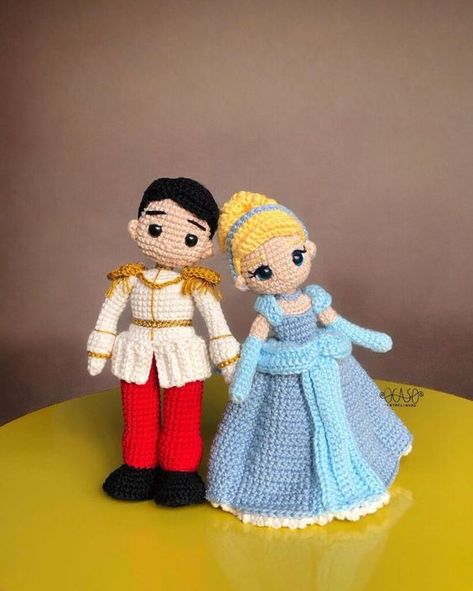 Cinderella Toys, Cute Crochet Patterns, Cinderella Doll, Doll Amigurumi Free Pattern, Crochet Princess, Disney Adult, Crochet Doll Dress, Crochet Dolls Free Patterns, Free Amigurumi Patterns