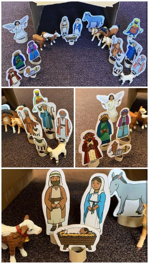 Follow the link to download these small world characters to create a nativity scene at home. Thanks to @playwithnina [Instagram] for sharing how they use them. #nativity #smallworld #twinklparents Eylf Learning Outcomes, Nativity Characters, Continuous Provision, Learning Outcomes, Nativity Scene, Christmas Activities, Small World, Festival Season, Kids Learning