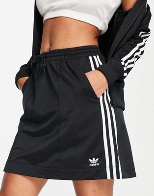 adidas Originals adicolor 3 stripe skirt in black | ASOS Knit Skirt Outfit, Young Adult Fashion, Adidas Skirt, Adidas Adicolor, Smocked Skirt, Adidas Three Stripes, Tennis Skirts, Adidas Outfit, Streetwear Fashion Women