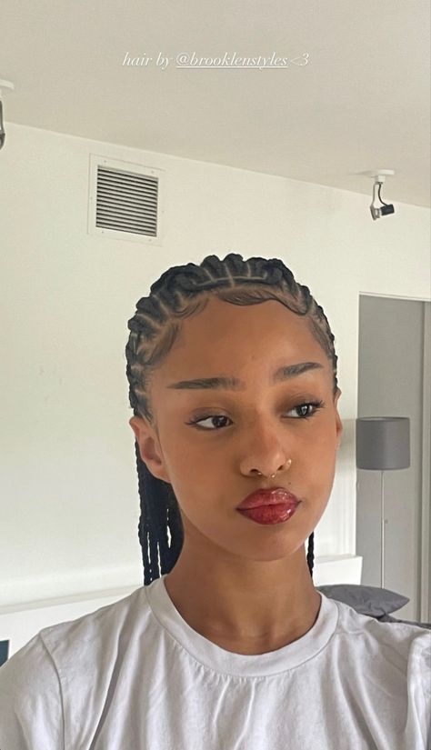 Blck Girl Hairstyles Natural, Meret Manon, Cornrows Natural Hair, Straight Eyebrows, Short Box Braids Hairstyles, Big Box Braids Hairstyles, Pretty Aesthetic, Natural Afro Hairstyles, Cute Box Braids Hairstyles