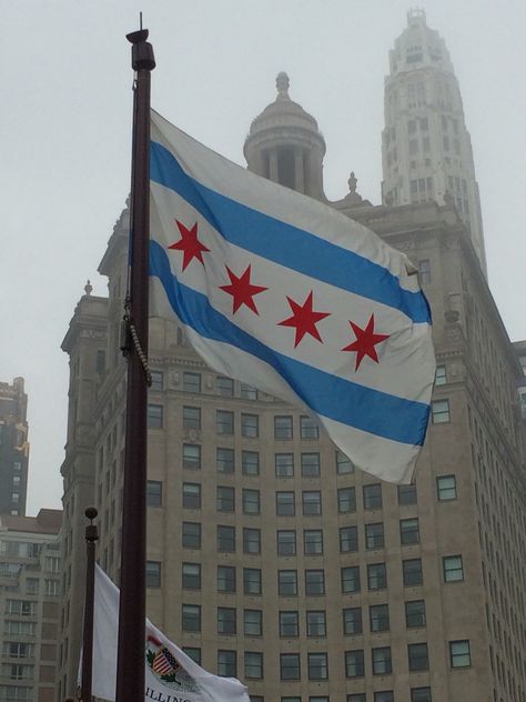 City of Chicago flag in front of the Wrigley Building in Chicago. #flag #chicago #illinois #windycity #midwest #travel Chicago Astethic Wallpaper, Chicago Phone Wallpaper, Chicago Flag Wallpaper, Chicago Collage, Project Wallpaper, Chicago Aesthetic Daytime, Goals 2023, Flash Tats, Chicago Pride