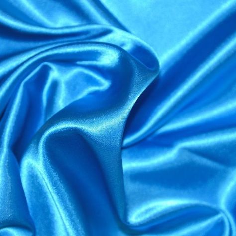 Blue Satin Fabric, Haute Couture Fabric, Plain Blue, Color Celeste, Cotton Polyester Fabric, Bleu Turquoise, Azure Blue, Polyester Satin, Blue Satin