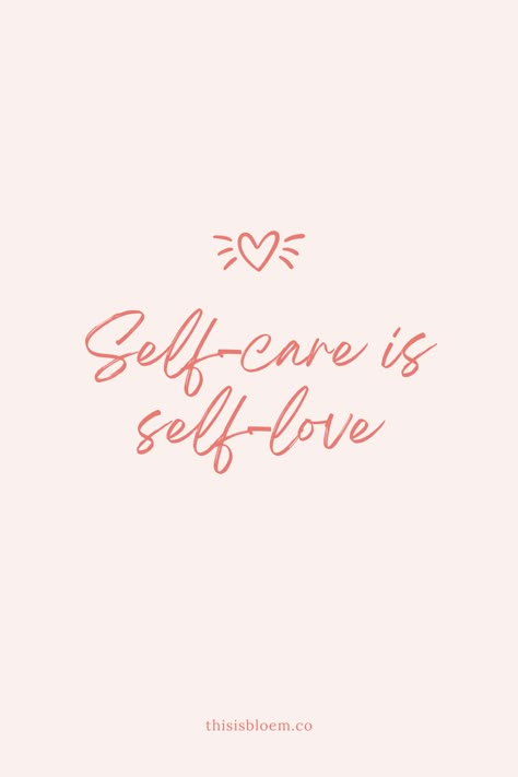 "Self-care is self-love." - self-love and care quote. Self-care shouldn’t be regarded as a luxury, but rather as a regular practice of taking care of your body, mind, and soul. Learn more about the 9 areas of self-care and how to practice them. Save for later or click the link to read now on Bloem! Self Care Logo Ideas, Self Care Cover Photos, Motivational Self Love Quotes, Love My Self Quotes Beautiful, Self Care Sayings, Self Care Motivational Quotes, Self Care Quotes Life Health, Body Care Quotes, Quote About Self Love