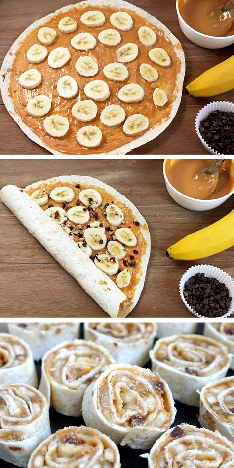 Banana Roll, Easy Snacks For Kids, Family Snacks, Healthy Sweet Snacks, Snacks To Make, Snack Treat, Snacks Saludables, Healthy Sweets Recipes, Lost 100 Pounds