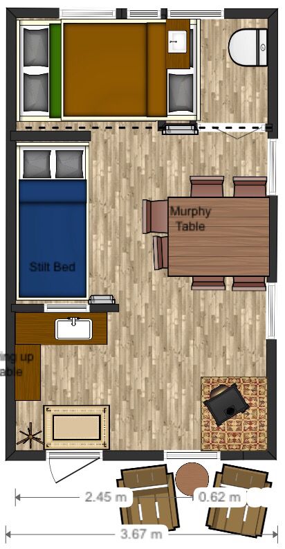 12x20 floor plan cabin layout tiny house Single Room Cabin, Garage Bunkhouse, Campground Cabins, Tiny House Plans Free, Cabin Layout, Shed Tiny House, Shed House Plans, Camping Cabin, Tiny Stuff