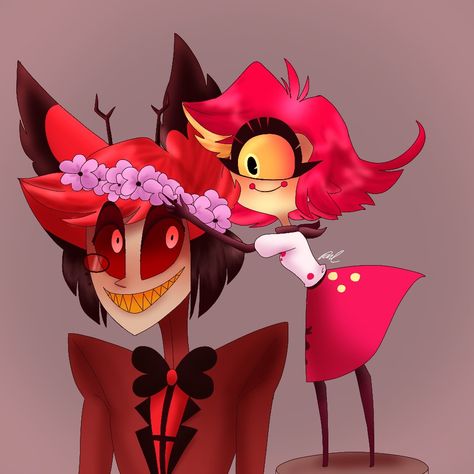 So Vivziepop drew Niffty putting a flowercrown on Alastor and,,,, inspiration hit me,,, welp I tried,, #alastor #niffty #nifty #hazbinhotel Nifty Fanart, Nifty X Alastor, Nifty And Alastor, Alastor And Nifty Fanart, Alastor And Nifty, Alastor As A Girl, Alastor And Niffty Hazbin Hotel, Nifty Hazbin Hotel Fanart, Hazbin Hotel Alastor And Nifty