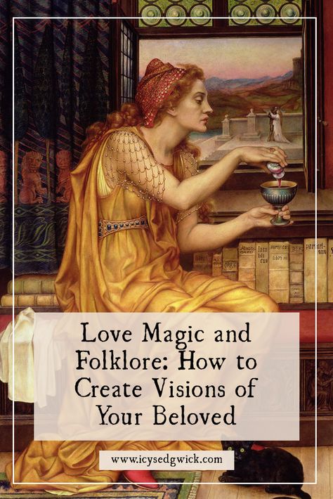 Love magic offers perhaps one of the most popular types of ritual. Find out about the charms and divination people used to find love. Magical Paintings, Gabriel Rossetti, Witches Familiar, Real Witches, Female Perspective, John Everett Millais, John William Waterhouse, Love Potion, Pre Raphaelite