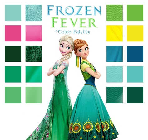 Frozen Fever color palette Frozen Fever Birthday Cake, Frozen Fever Birthday Party, Frozen Fever Birthday, Frozen Fever Party, Anna Birthday Party, Frozen Bday Party, Frozen Summer, Anna Birthday, Frozen Theme Party