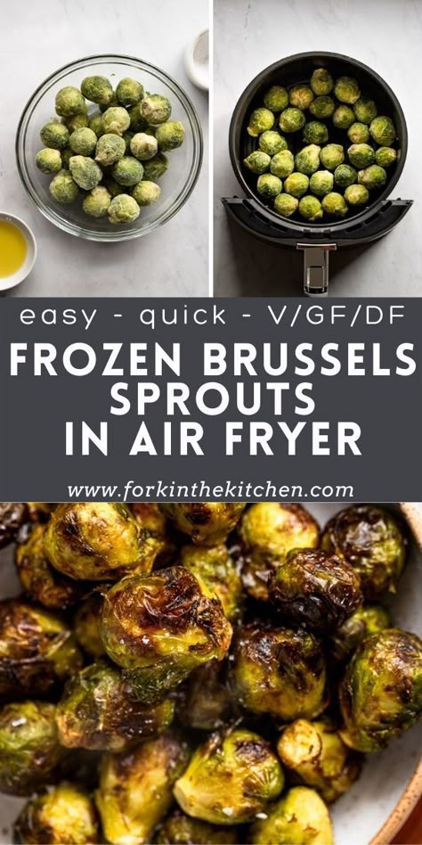 Air Fryer Brussel Sprouts, Freezing Brussel Sprouts, Air Fryer Brussels Sprouts, Fried Brussel Sprouts, Cooking Brussel Sprouts, Sprouts Recipe, Shredded Brussel Sprouts, Airfryer Recipes, Vegetable Side Dishes Recipes