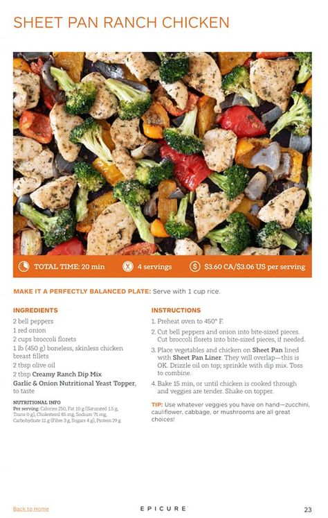 Sheet Pan Meals, Epicure Recipes, Sheet Pan Suppers, Easy Mediterranean Diet Recipes, Pan Meals, Ranch Chicken, Sheet Pan Dinners, Mediterranean Diet Recipes, Sheet Pan Recipes