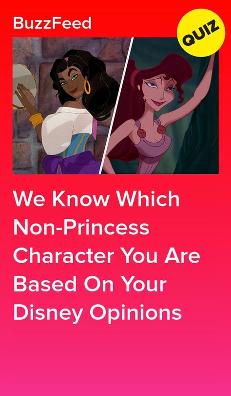 Which Non-Princess Character Are You Based On Your Disney Opinions? #quiz #quizzes #buzzfeed #triviaquestionsandanswers #quizzesbuzzfeed #trivia #quizzesforfun #funquiz #disney Disney Quizzes Trivia, Disney Princess Quiz Buzzfeed, Disney Princess Quizzes, Buzzfeed Quiz Funny, Princess Quizzes, Disney Character Quiz, Disney Buzzfeed, Buzzfeed Quizzes Disney, Princess Quiz